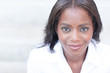 Attractive black woman smiling