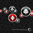 Vector background with card suits.