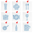 paper note and drawing kitchenware symbol