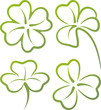 illustration with a set of clover leaves