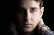 Portrait of young man thinking Portrait of young man thinking