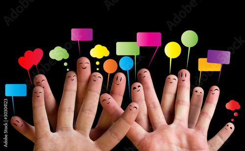 Foto: Happy group of finger smileys 2 Happy group of finger smileys 2