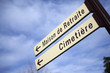 maison de retraite cimetière gag humour signalétique