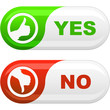 Thumbs up and down. Set of design elements. Thumbs up and down. Set of design elements.
