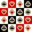 Seamless background with card suits.