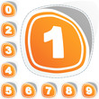 Number sticker set. Number sticker set.