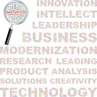 INNOVATION. Vector illustration with association terms.