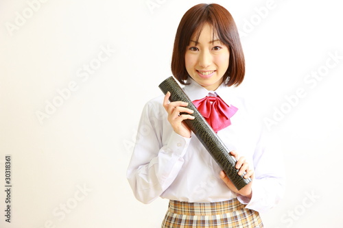 Foto: high school graduation/卒業する女子高生 high school graduation/卒業する女子高生