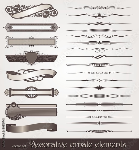 Vector: Vector decorative design elements & page decorations Vector decorative design elements & page decorations