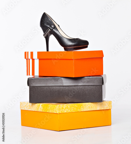 Photo: fashion shoes on the boxes fashion shoes on the boxes
