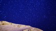 Night Sky Time Lapse Over Snowy Ridge