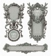 Vintage engraved decorative ornate vector frames