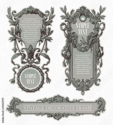 Vector: Vintage engraved decorative ornate vector frames Vintage engraved decorative ornate vector frames