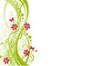 floral arabesque verte