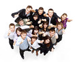 Large group of business people. Over white