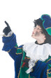 Child playing Zwarte Piet or Black Pete