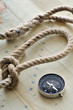 compass on an old map