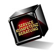 Vektor: würfel - service kompetenz beratung würfel - service kompetenz beratung
