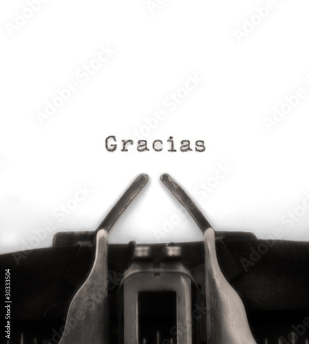 Photo: Gracias Typed by Vintage Typewriter Gracias Typed by Vintage Typewriter