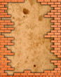 Brick wall grungy frame