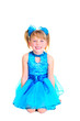 Cute little girl in ballroom dress