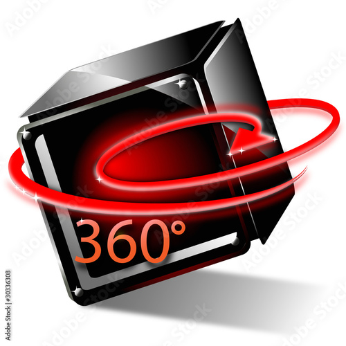 Vektor: würfel - 360 grad wende würfel - 360 grad wende