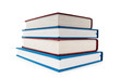 Stack of books isolated on the white background