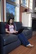 Young woman using laptop