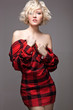 Cute woman in men's shirt