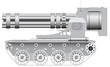 Fantastic gun on crawler - illustration eps8 Fantastic gun on crawler - illustration eps8
