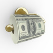 Toilet Paper Roll of Money - Hundred Dollar Bills