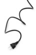 Black electric cable isolated on white Black electric cable isolated on white