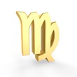 golden virgo symbol of zodiac
