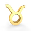 golden taurus symbol of zodiac