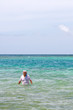 Senior Citizen Snorkeling in Tropical Waters