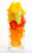 Abstract fruit juice in the glass