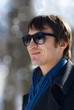 Young man in sunglasses with reflection in it Young man in sunglasses with reflection in it