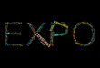 Expo on black background