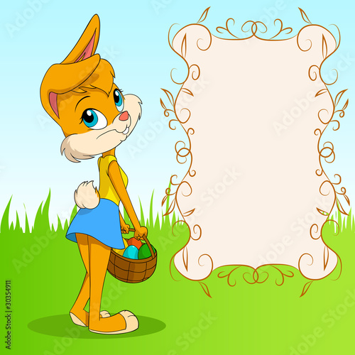 cute easter bunny cartoon pictures. Cute cartoon easter bunny girl