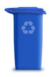 vector blue recycle garbage can