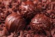 Group of chocolate close up