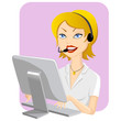 Vector: Call Center Girl Call Center Girl