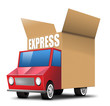 express post paket paketdienst versand truck lkw