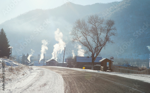 Photo: Siberian village Siberian village