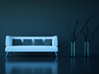 3d Sofa Rendering dunkelgrau weiss