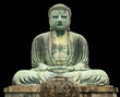 Kamakura Great Buddha isolated on black Kamakura Great Buddha isolated on black