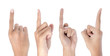 hand pointing in four different angle of view