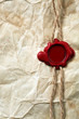 Blank paper with wax seal