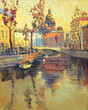 Kind on old streets of St.-Petersburg Kind on old streets of St.-Petersburg