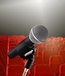 seminar hall and microphone